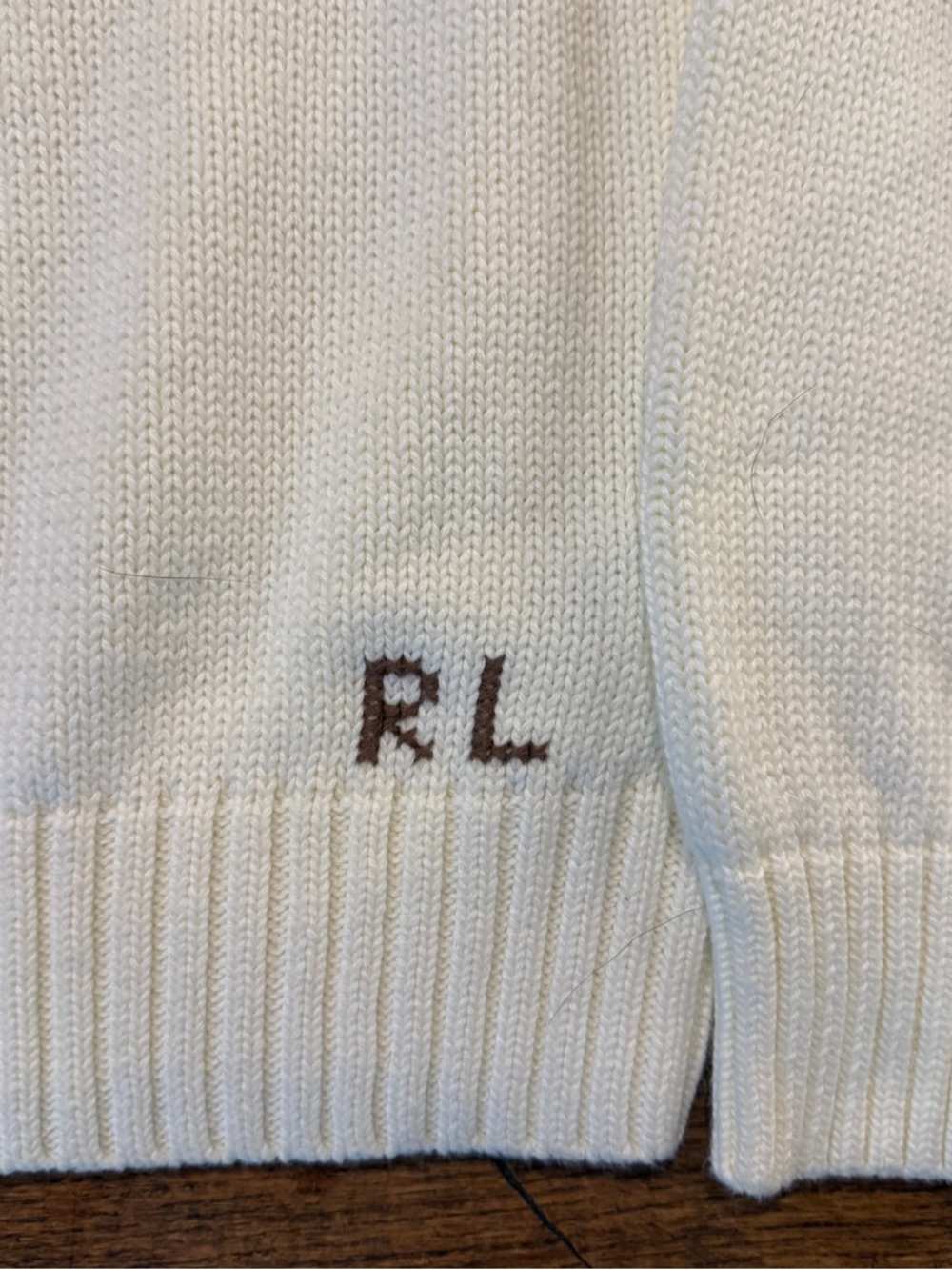 Polo Ralph Lauren Polo Bear Cream Cotton Crewneck Sweater - New with Tags - Picture 4 of 8
